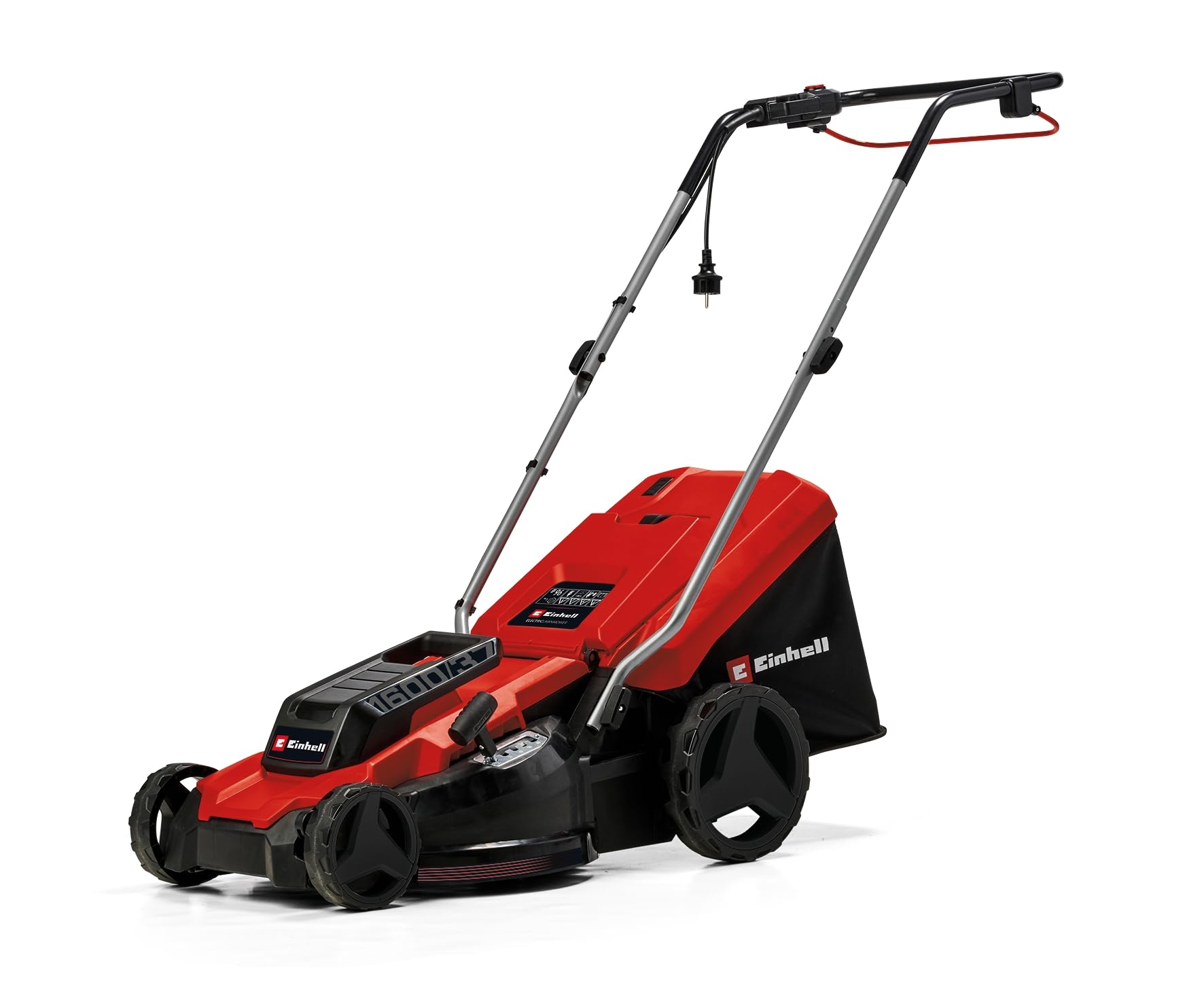 Einhell Electric lawn mower GC-EM 1600/37 (1600 W, Cutting width 37 cm, Up to 700 m², 38 L collector tray, central cutting height adjustment system from 20 to 60 mm) - Image 1