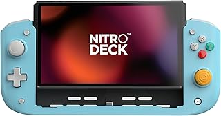 CRKD Nitro Deck - Professional Handheld Controller Deck with Zero Stick Drift for Nintendo Switch and Switch OLED (Retro Blue - Nostalgia Collection) - Image 1
