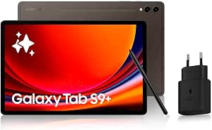 Samsung Galaxy Tab S9+ Android Tablet, 12.4" 512GB Storage, MicroSD Reader, WiFi, S Pen Included, Charcoal, 25W Fast Mains Charger Included, Amazon Version FR Exclusive - Image 1