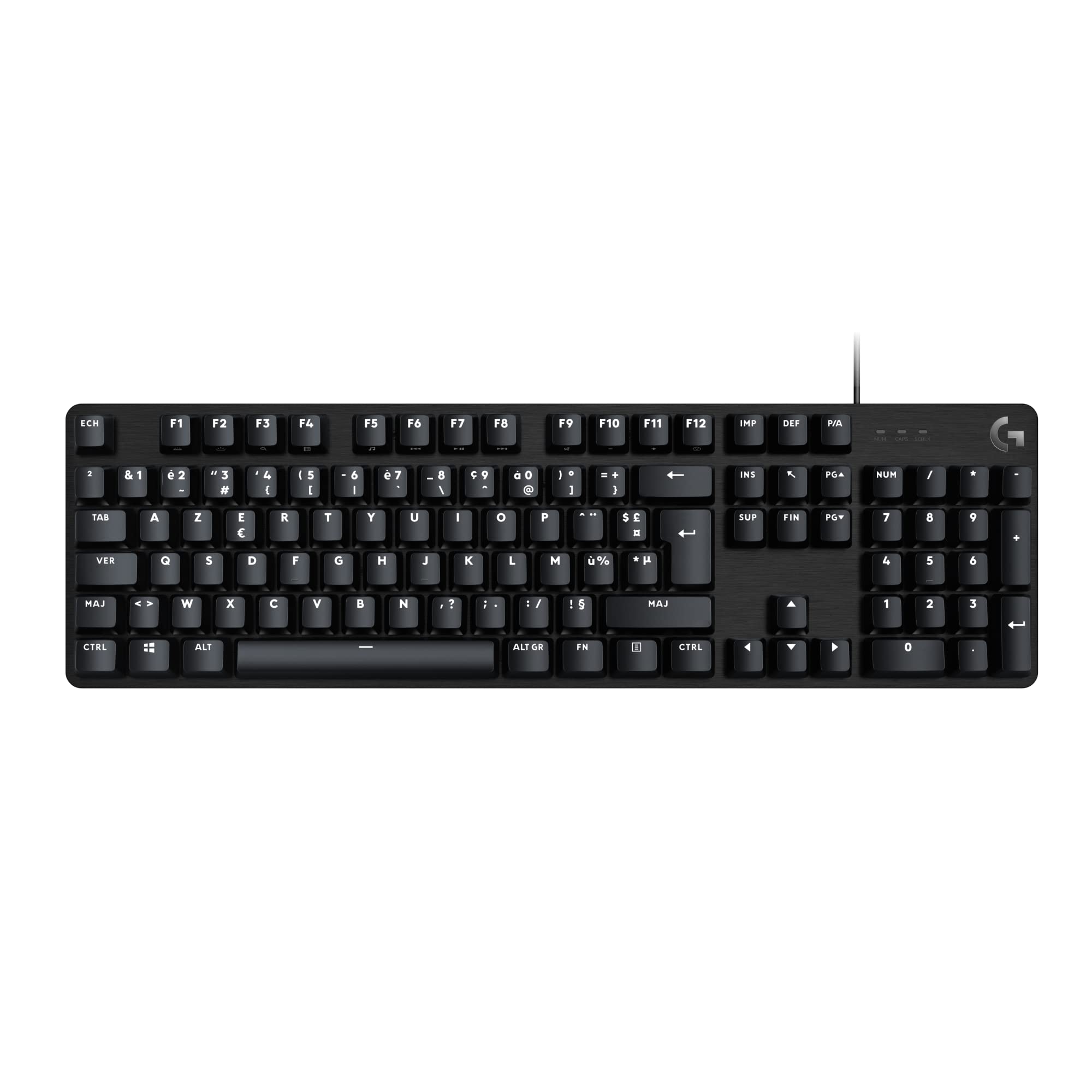 Logitech G G413 SE Large Size Mechanical Gaming Keyboard – Backlit with Touch Mechanical Switches, Anti-Ghosting, Compatible with Windows, MacOS, French AZERTY Keyboard – Black - Image 1