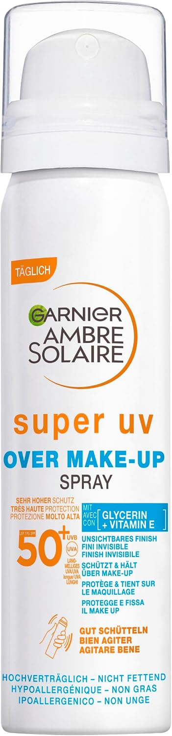 Garnier Ambre Solaire Super UV Over Maquillage Spray SPF 50+ - Image 1