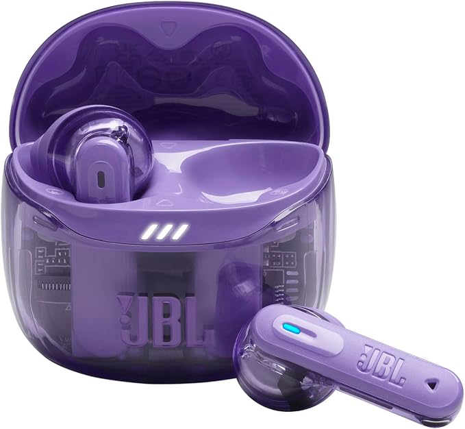 JBL Tune Flex Ghost 2, Wireless Bluetooth Headphones, 48 Hours Battery Life, IP54 Water and Dust Resistance, IP54 Water and Dust Resistance, Multipoint Connection, Purple Ghost - Image 1