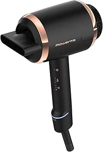 Rowenta Hair Dryer, Professional Digital Motor, High Performance, Reduces Static and Frizz, Protects Hair, Ultimate Experience, Black/Copper CV9820F0 - Image 1