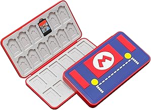 Étui de Rangement pour Jeux pour Nintendo Switch, Boîte de Rangement pour Cartes de Jeu, Switch Porte Cartes de Jeux Grande Capacité pour 24 NS 24 TF Cartes (Rouge Chiffon) - Image 1