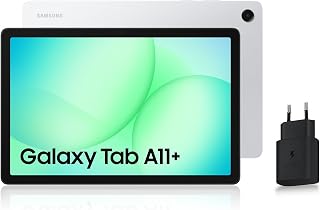 Samsung Galaxy Tab A11+ WiFi 11" 128Go, Tablette Android IA, Design Fin et Épuré, Écran 90Hz, RAM 6 Go, 4 Haut-Parleurs, Dolby Atmos, Argent, Chargeur Secteur Rapide 25W Inclus, Version FR - Image 1