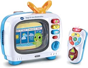 VTech - Magi TV des Découvertes - Musical Baby TV with Remote Control Baby Interactive Toy, Light Effects - Bilingual Talking Toy UK/EN - Gift for Children from 1 Year - Content in French and English - Image 1
