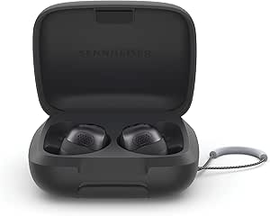Sennheiser Momentum Sport Earphones with Fitness Tracker for Heart Rate and Body Temperature - Clear Sound with Adaptive ANC, Secure Hold and 24 Hour Battery Life - Graphite - Image 1