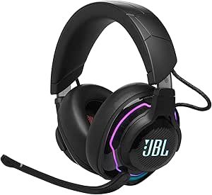 JBL Quantum 910 Wireless Active Noise Cancelling Bluetooth Gaming Headset with Battery Charging and Micro Rod in Black - Image 1
