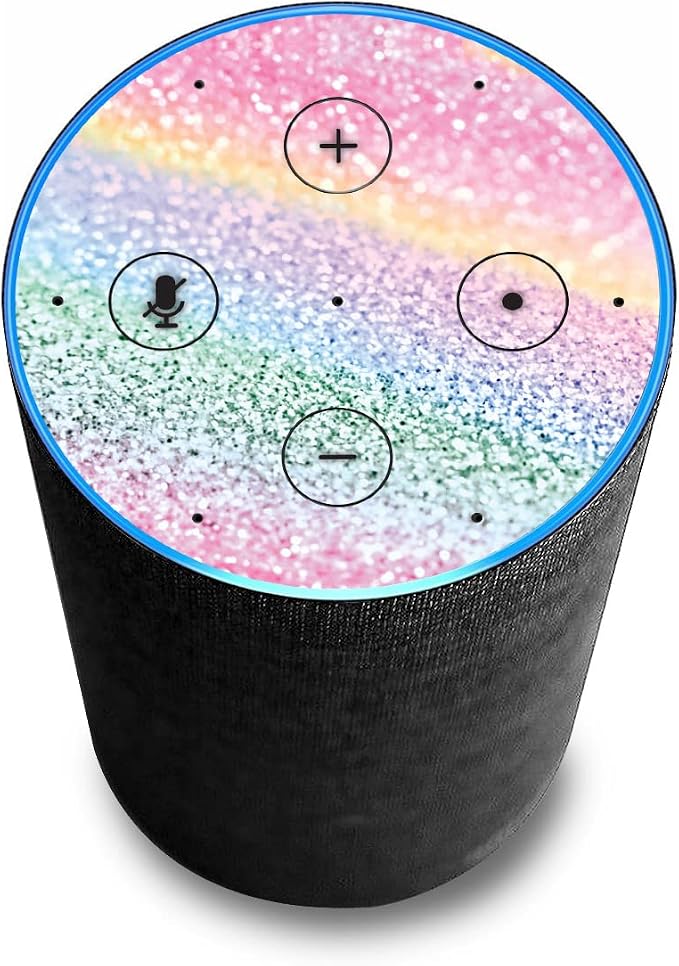 Head Case Designs sous Licence Officielle Monika Strigel Unircorn Arc-en-Ciel Assortis Vinyle Autocollant Peau Compatible avec Amazon Echo (2nd Gen) - Peau Uniquement Echo (2nd Gen) n'est Pas Inclus - Image 1