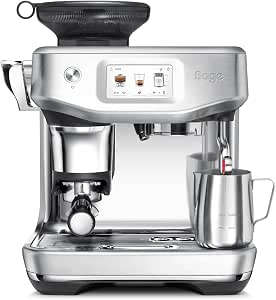 Sage - The Barista Touch Impress - Coffee Machine with Automatic Milk Frother & Integrated Grinder - Smart DoSage - Assisted Press, 8 Programs - Brushed Stainless Steel - Image 1