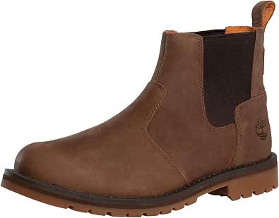 Timberland Men's Redwood Falls Leather Mid Chelsea Boots, Medium Brown - Image 1