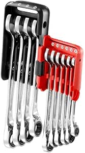 FACOM Pocket 467BF.JP10PB Set of 10 Ratchet Combination Spanners in Case - Image 1