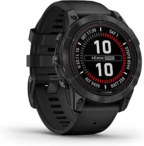 Garmin fēnix 7 Pro, Solar - GPS Multisport Smart Watch - Gray with Black Strap - 47mm Case - Image 1
