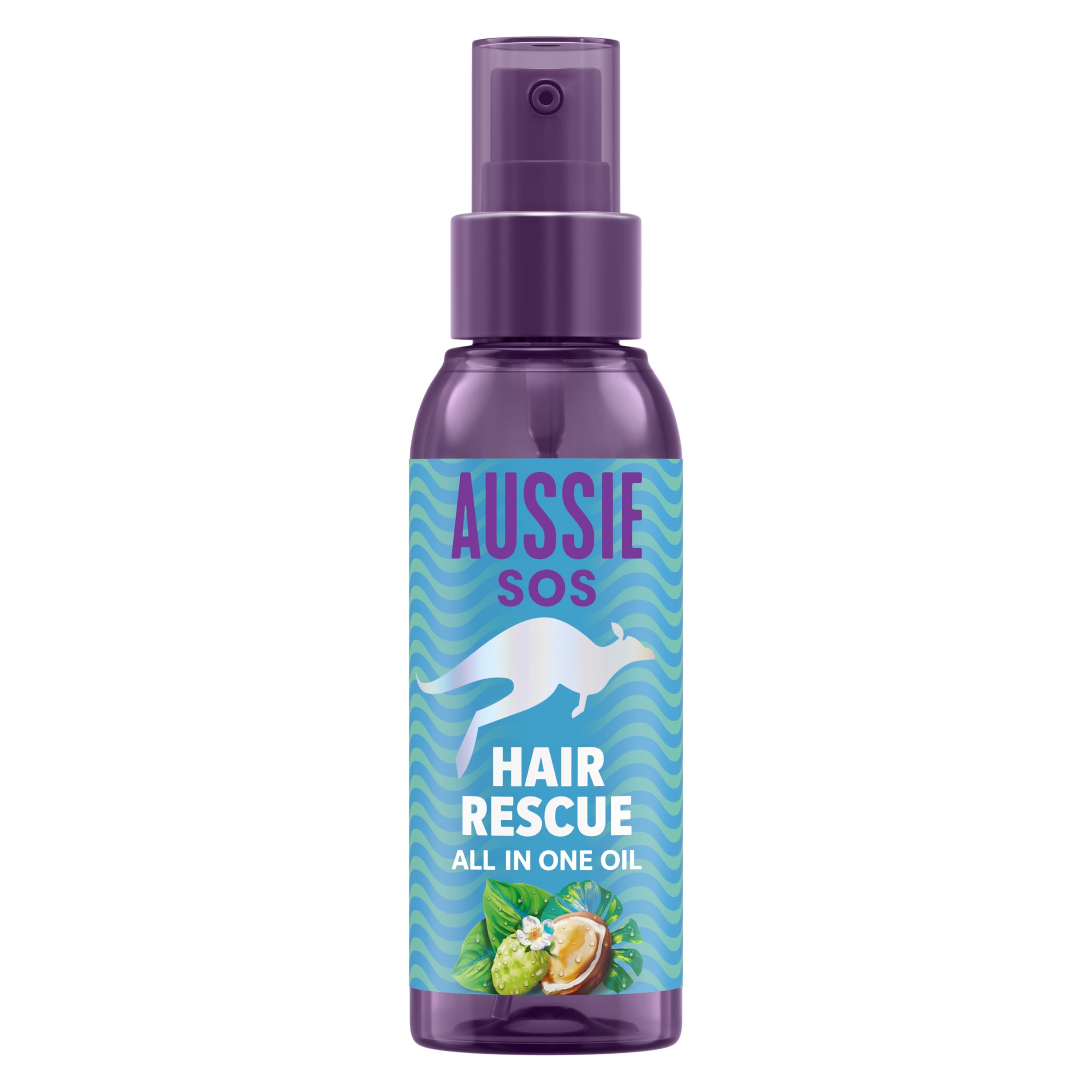 Aussie SOS Hair Rescue All-in-One Hair Oil 100ml For Detangling and Smoothing Hair, Helps Prevent Split Ends and Moisturizes for 100 Hours, Vegan Formula - Image 1