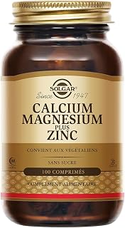 Solgar Calcium Magnésium Zinc - Os et Articulations - Fonction musculaire - Trio essentiel pour les os - Santé osseuse - Complément Alimentaire - Flacon de 100 comprimés - Image 1