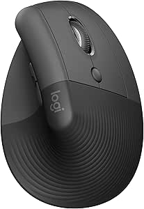 Logitech Lift Ergonomic Vertical Mouse, Wireless, Bluetooth or USB Receiver Logi Bolt, Quiet, 4 Buttons, Compatible with Windows/MacOS/iPadOS, Laptop, PC - Graphite - Image 1