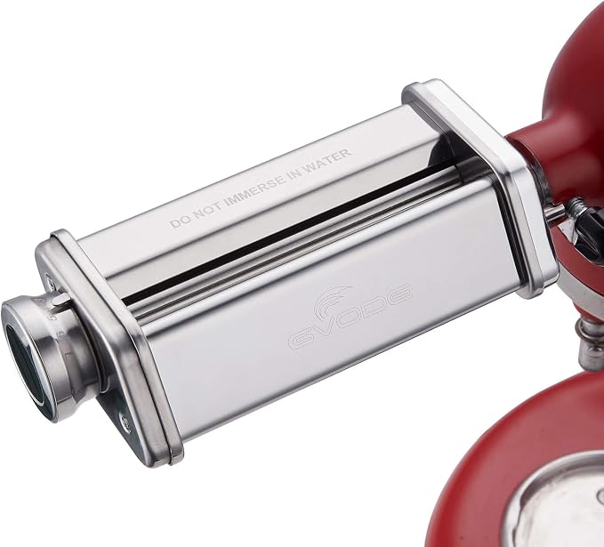 Pasta Roller for KitchenAid, Stainless Steel Pasta Roller for KitchenAid with 8 Adjustable Thickness Knobs by Gvode - Image 1