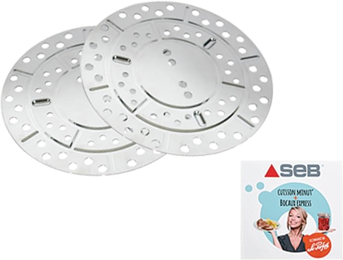 Seb Stainless Steel Sterilisation Kit + Recipe Book, Protects and Stabilises Jars, Slow Cooker Accessory, Compatible with Clipso Easy&Perfect X9070101 Pressure Cookers - Image 1