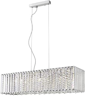 Impex Diore Barre oblongue en cristal à 7 lumières, chrome - Image 1