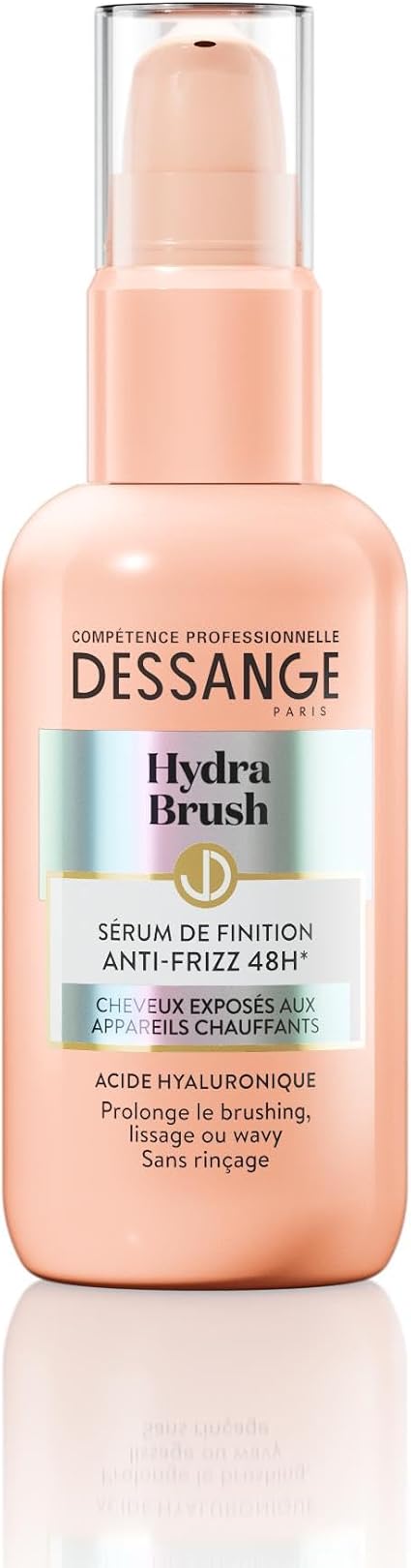 DESSANGE - Hydra-Brush Anti-Frizz Finishing Serum 48H - Formula Enriched With Hyaluronic Acid* - Extends Blow-drying - For Hair Exposed to Heated Devices - No Rinse - 100ml - Image 1