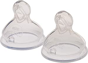 NUK Serenity Plus Replacement Silicone Bottle Nipples | 6-18 Months | Anti-Colic | 2 Pack - Image 1
