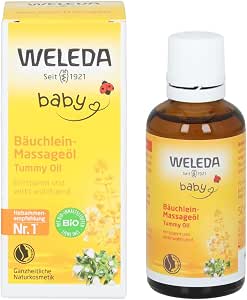 WELEDA Bio Baby Bäuchlein Natural Cosmetic Massage Oil to Relieve Abdominal Pain and Cramps for Babies and Toddlers, Care Oil to Promote Digestion (1 x 50 ml) - Image 1