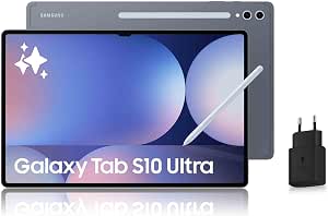 Samsung Galaxy Tab S10 Ultra 14.6 Inch WiFi 256 GB Android Tablet with Galaxy AI, Charcoal Grey, S Pen + 25W Fast Mains Charger Included, French Version - Image 1