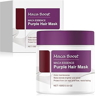 Masque capillaire au collagène violet, à l'essence de maca, réparateur à l'acide hyaluronique, neutralise les tons jaunes, répare les dommages capillaires - Image 1