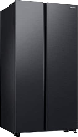 Samsung RS62DG5003B1EF American Refrigerator with Freezer Compartment, 70" 628L, SmartThings AI Energy Mode, Twist Ice Maker, SpaceMax, No Frost+, Premium Black Steel          [Energy Class F] - Image 1