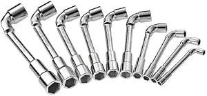 FACOM - Metric and Inch Open End Pipe Wrench Set - 75.JN10 - Models 8, 10, 11, 12, 13, 14, 16, 17, 18 and 19 mm - Sturdy and Durable Material - Presentation in Box - Image 1
