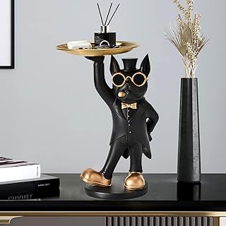 French Bulldog Tray, French Bulldog Statue, Storage Tray for Coins, Keys, Candy - Image 1
