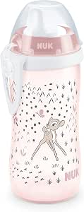 NUK Disney Bambi Kiddy Cup with Hard Spout, 300 ml, Leak-Proof, From 12 Months, BPA-Free, Pink, 1 Count - Image 1