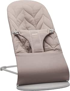 BabyBjörn Bliss Lounger, Woven, Petal quilting, Sand grey - Image 1