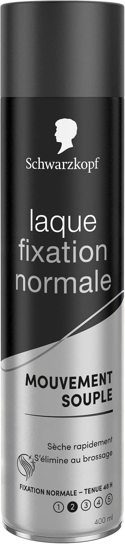 Schwarzkopf – Hairspray – Normal Hold – Soft Movement – Natural Result – Dries Quickly – Does Not Stick – Can Be Removed by Brushing – 48H Hold – 400 ml, None, 1 g (Pack of 1) - Image 1