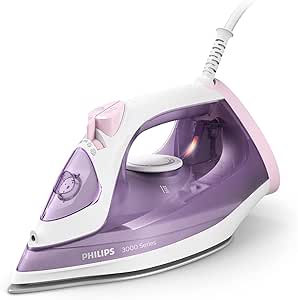 Philips Iron Series 3000 - Steam Iron Power 2000W, Pressing Effect 140g, Continuous Steam Flow 30g/min, Anti-Scratch Ceramic Sole, 300ml Tank, Purple/White (DST3010/30) - Image 1