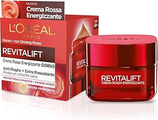 L'Oréal Paris - soin crème de jour pour visage énergie anti-rides Revitalift, formule extra raffermissante enrichie avec ginseng rouge et pro-rétinol avancé 50 ml - Image 1