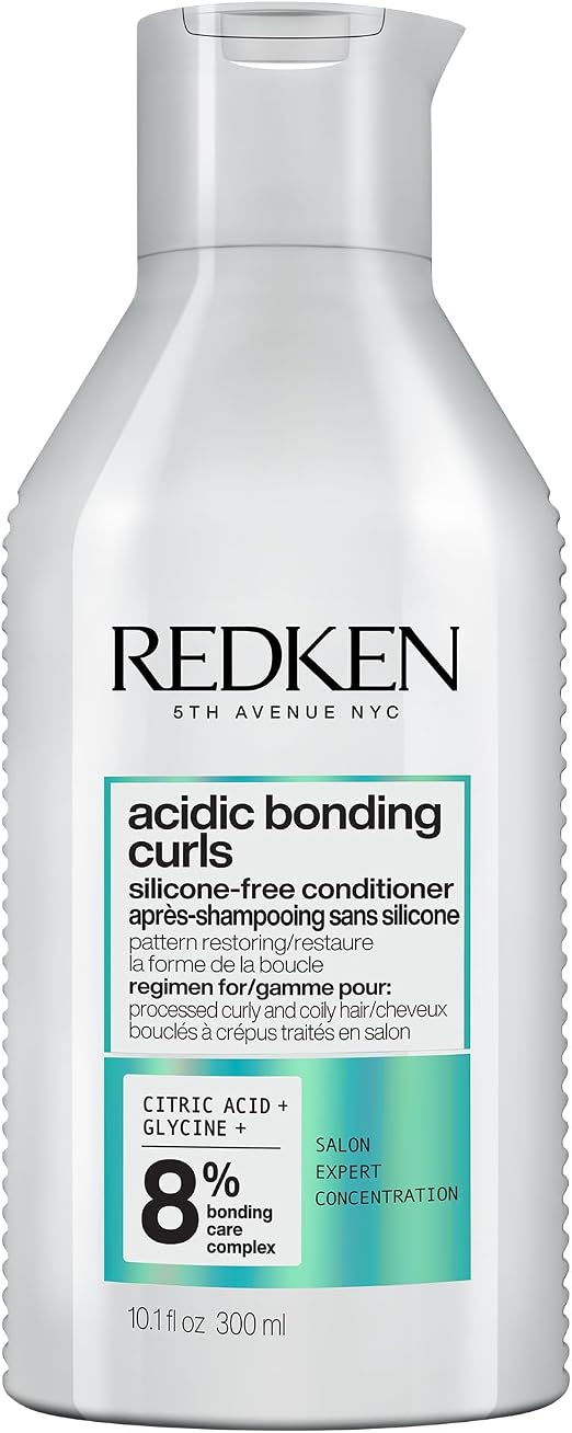 REDKEN, Curl Repair Conditioner, Restores & Sublime Molecular Level With Citric Acid, Glycine & Coconut Oil, Damaged Kinky Curly Hair, Acidic Bonding Curls, 300ml - Image 1