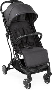 Chicco Trolley Me Ultra Light Baby Stroller, Ultra Compact, Foldable and Tilting Pushchair, from Birth to 15 kg, with Trolley System, Rain Cover Included, and Extendable Hood, Stone - Image 1