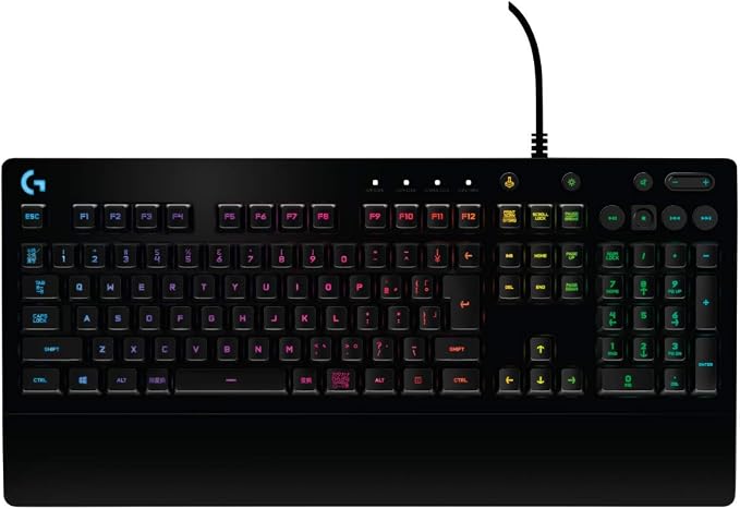 Logitech G G213 Prodigy Gaming Keyboard, LIGHTSYNC RGB, Mech-Dome Keys, Mess Resistant, Multimedia Buttons, Belgian AZERTY Layout - Black - Image 1