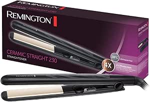 Remington Hair Straightener [4 x Protection] Ceramic Straight (Anti-Static Tourmaline Ceramic Coating & Easy Glide, Even Heat & Gloss) Straightening Iron S3500 - Image 1