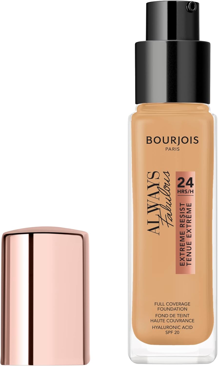BOURJOIS - Fond De Teint Always Fabulous 24h 310 Beige - Fini Semi-Mat - À L'Acide Hyaluronique & Vitamine E - Haute Couvrance - Longue Tenue 24h - SPF20 - 30ml - Image 1