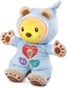 VTech - Léon, Mon Lumi Bear, Baby Soft Toy Doll, Adjustable Night Light, Baby Musical Toy, Soft Music, Lullabies and Sounds of Nature, Birth Gift - Image 1