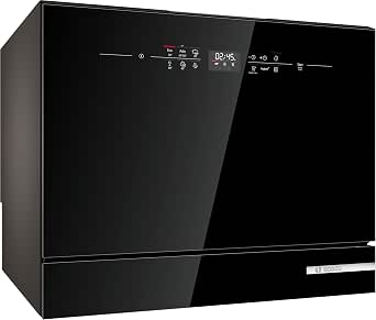 Bosch SKS6ITB00E, Series 6, Compact Dishwasher 55 cm, Freestanding, Black - Image 1
