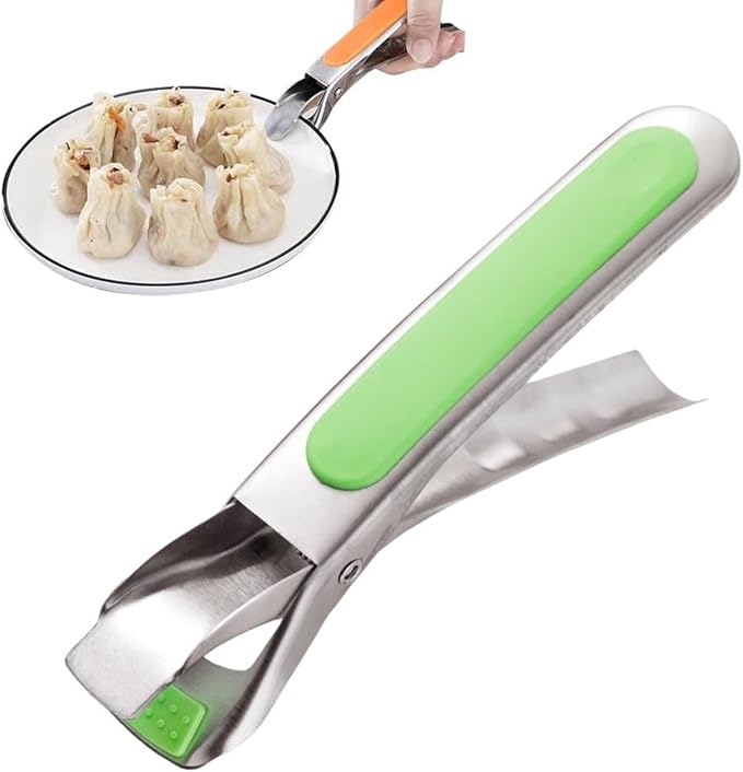 Pince Anti-brûlure En Acier Inoxydable Résistant À La Chaleur, Pince À Vaisselle Antidérapante, Pour Retirer Les Assiettes Ou Les Bols Chauds Du Four À Micro-ondes Instant Pot (Vert) - Image 1