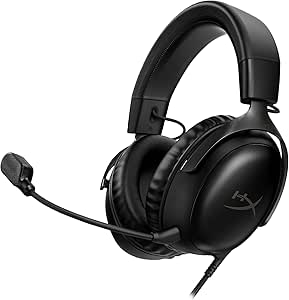 HyperX Cloud III Wired Gaming Headset, PC, PS5, Xbox Series X|S, DTS, Memory Foam, 10mm Crystal Clear Sound Microphone with Noise Cancellation, USB-C, USB-A, 3.5mm - Black - Image 1