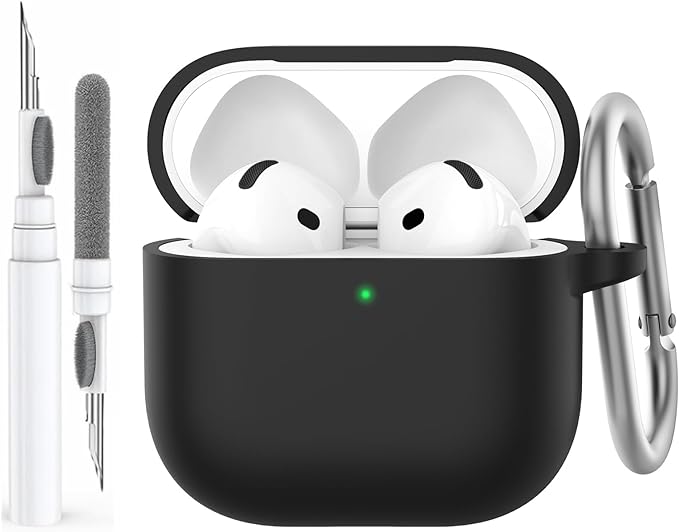 AhaStyle AirPods 4 (2024) Case with Cleaning Kit Silicone Protective Case for AirPods 4th Generation Anti-Scratch Cover for Apple AirPods 4 Support USB-C Charging and Wireless Charging - Image 1
