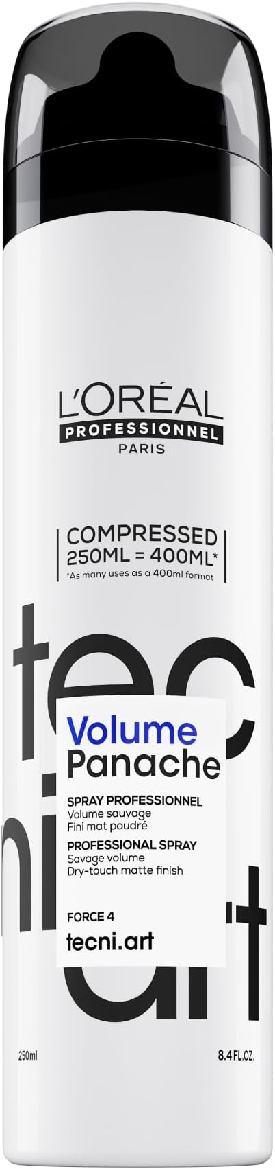 L'Oreal Professionnel - Panache Tecni Art Volume Styling Spray - Maximum Wild Volume & Powder Matte Finish - For Men and Women - No Residue & Dry Touch - All Hair Types - 250 ml - Image 1