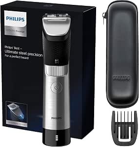 Philips 9000 series beard trimmer with Lift & Trim Pro (model BT9810/13) - Which Best Buy Winner 2023 Silver, Black - Image 1