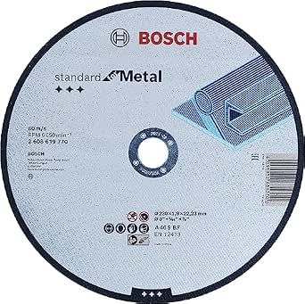 Bosch Professional 1x Standard for Metal Straight Cutting Disc (for Sheet Metal, Steel, Ø 230 x 1.9 x 22.23 mm, Angle Grinder Accessories) - Image 1