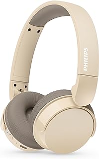 Philips TAH3209BG Casque sans Fil Supra-aural Bluetooth léger, Isolation phonique Passive, 25 Heures d’autonomie, Son Naturel, appels clairs, Basses dynamiques, Recharge en 2 Heures Via USB-C - Beige - Image 1
